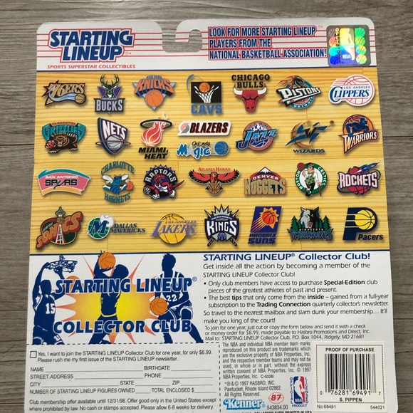 Scottie Pippen 1997 Starting Lineup Figure - Picture 2 of 2